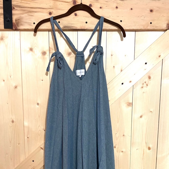 The Great denim jean maxi dress tie knot strap - Picture 6 of 6